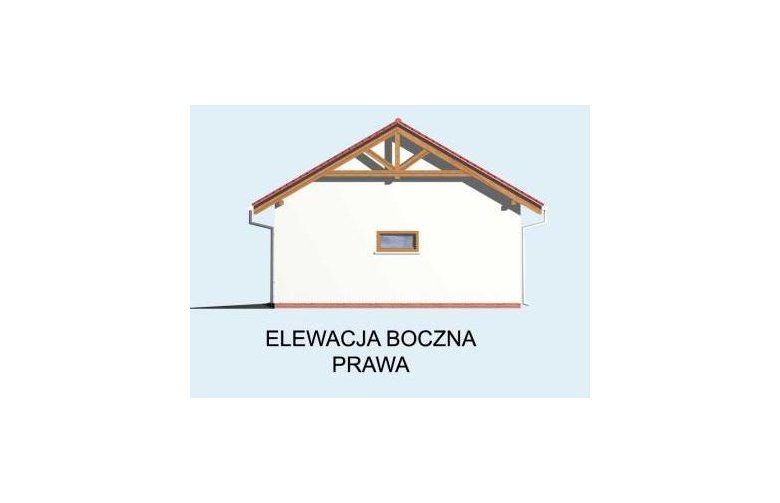 Projekt garażu G11 garaż dwustanowiskowy - elewacja 4