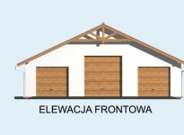 Elewacja projektu G7 garaż trzystanowiskowy - 1