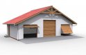Projekt garażu G7 garaż trzystanowiskowy - wizualizacja 2
