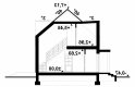 Projekt domu szkieletowego Adam - przekrój 1