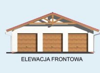 Elewacja projektu G5 garaż trzystanowiskowy - 1