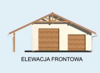 Elewacja projektu G6 garaż dwustanowiskowy - 1