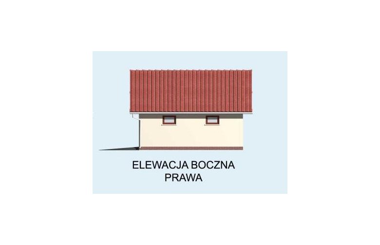 Projekt garażu G6 garaż dwustanowiskowy - elewacja 4