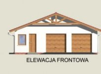 Elewacja projektu G3 garaż dwustanowiskowy z pomieszczeniami gospodarczymi - 1