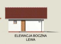 Elewacja projektu G3 garaż dwustanowiskowy z pomieszczeniami gospodarczymi - 2