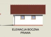 Elewacja projektu G3 garaż dwustanowiskowy z pomieszczeniami gospodarczymi - 4