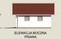 Projekt garażu G3 garaż dwustanowiskowy z pomieszczeniami gospodarczymi - elewacja 4