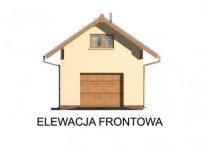 Elewacja projektu G4 garaż jednostanowiskowy z poddaszem - 1