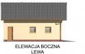 Projekt garażu G4 garaż jednostanowiskowy z poddaszem - elewacja 2