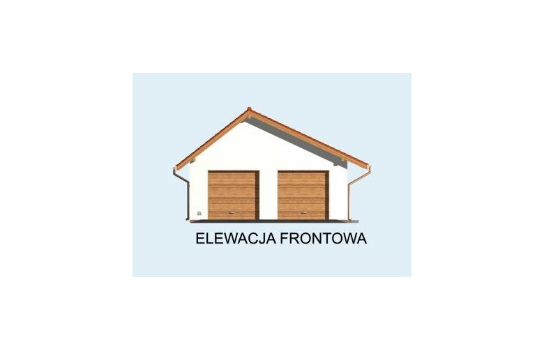 Projekt garażu G1 - elewacja 1