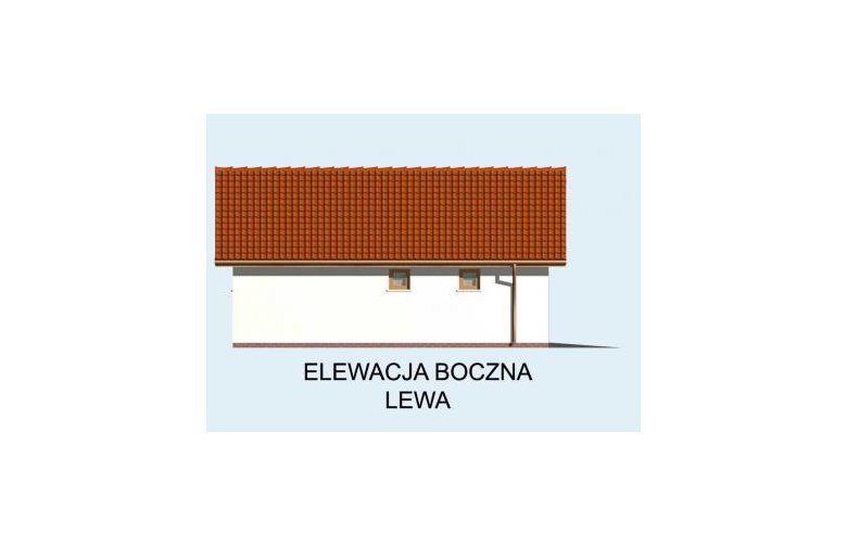 Projekt garażu G1 - elewacja 2