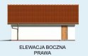 Projekt garażu G1 - elewacja 4