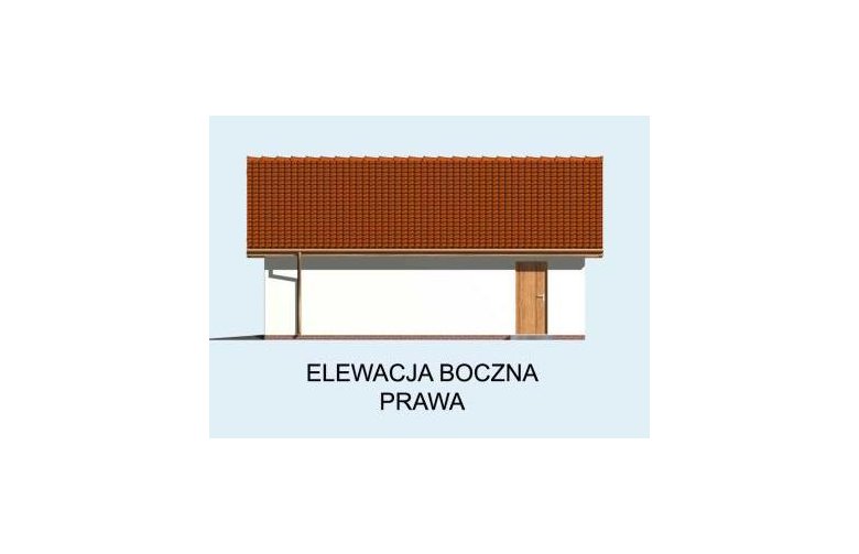 Projekt garażu G1 - elewacja 4