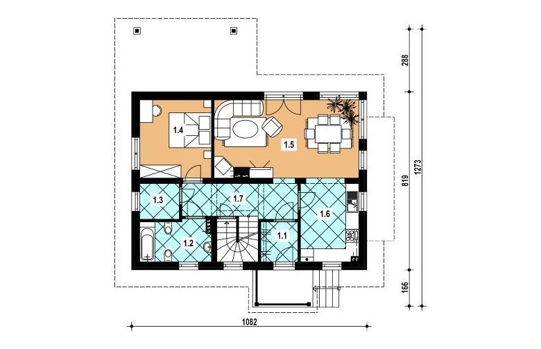 Projekt domu jednorodzinnego L-99 - 