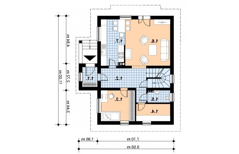 Projekt domu jednorodzinnego A-119 - 