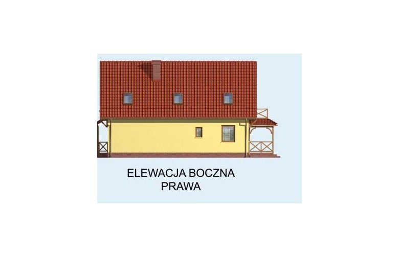 Projekt domu z poddaszem SANTA SUSANA - elewacja 4