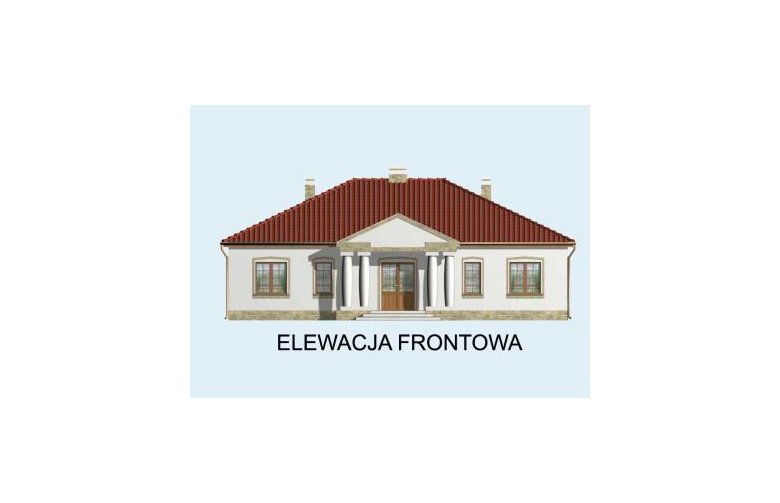 Projekt domu parterowego SAN REMO - elewacja 1