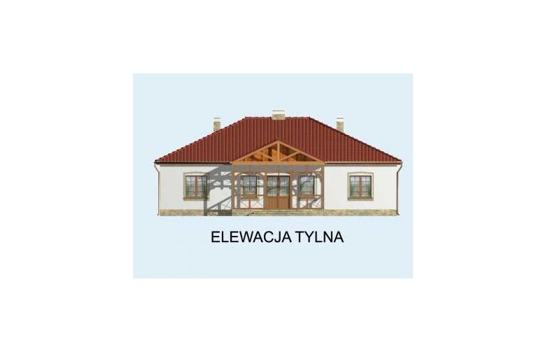 Projekt domu parterowego SAN REMO - elewacja 3