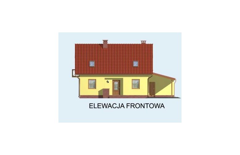 Projekt domu z poddaszem SANTA CRUZ - elewacja 1