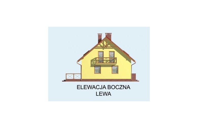 Projekt domu z poddaszem SANTA CRUZ - elewacja 2