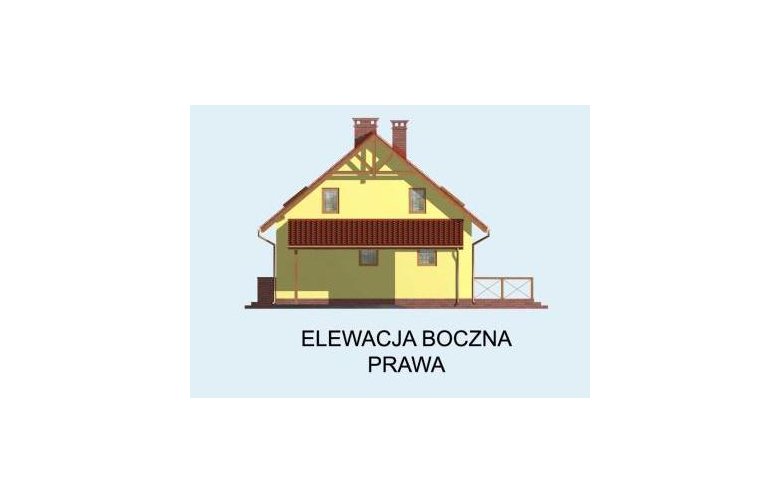 Projekt domu z poddaszem SANTA CRUZ - elewacja 4