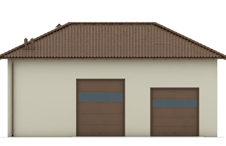 Projekt domu nowoczesnego G111 - Budynek garażowo - gospodarczy - elewacja 4