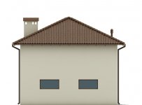 Elewacja projektu G111 - Budynek garażowo - gospodarczy - 1 - wersja lustrzana