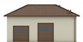 Elewacja projektu G111 - Budynek garażowo - gospodarczy - 4 - wersja lustrzana