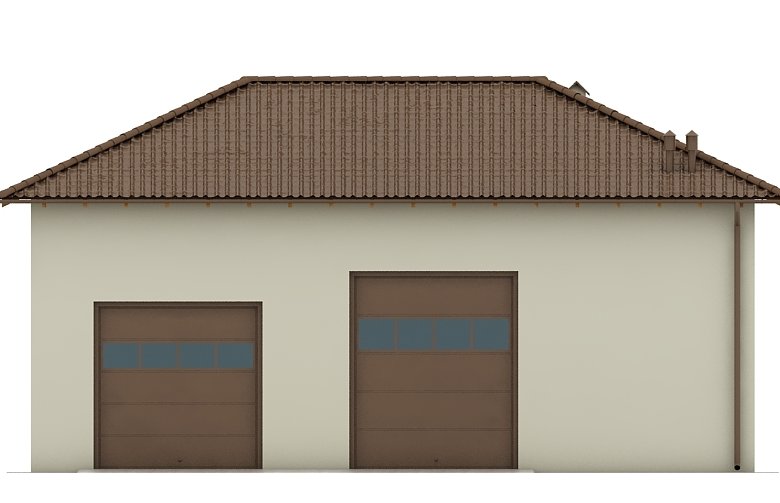 Projekt domu nowoczesnego G111 - Budynek garażowo - gospodarczy - elewacja 4