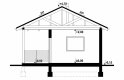Projekt domu nowoczesnego G125 - Budynek gospodarczy - przekrój 1