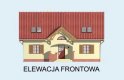 Projekt domu z poddaszem PERUGIA - elewacja 1