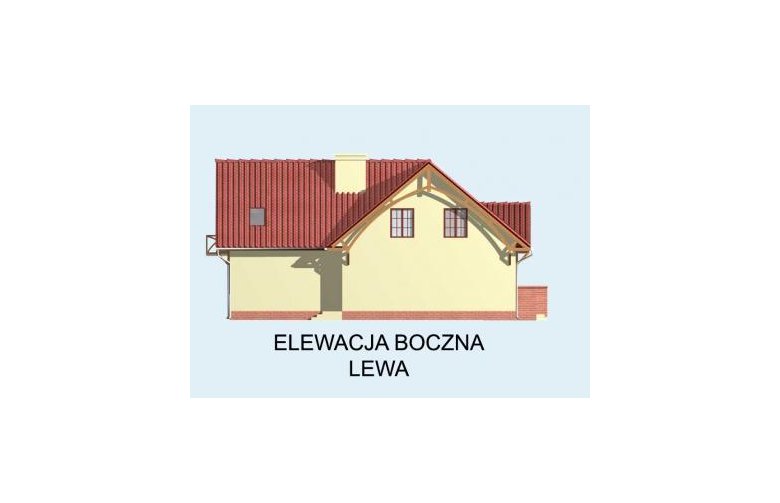 Projekt domu z poddaszem PERUGIA - elewacja 2