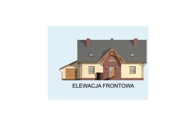 Projekt domu z poddaszem MIRAMAS - elewacja 1