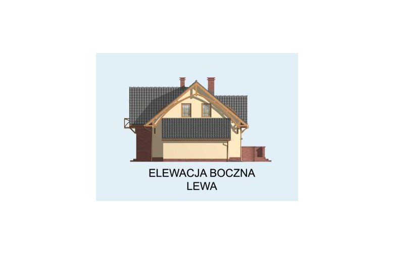 Projekt domu z poddaszem MIRAMAS - elewacja 2