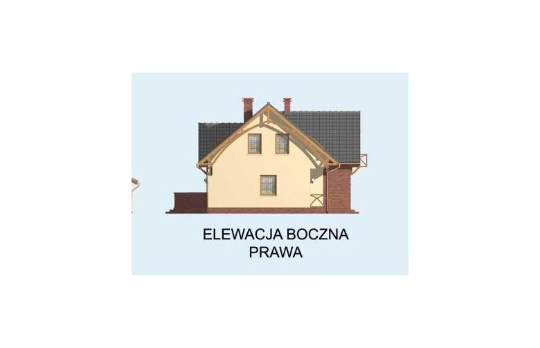 Projekt domu z poddaszem MIRAMAS - elewacja 4