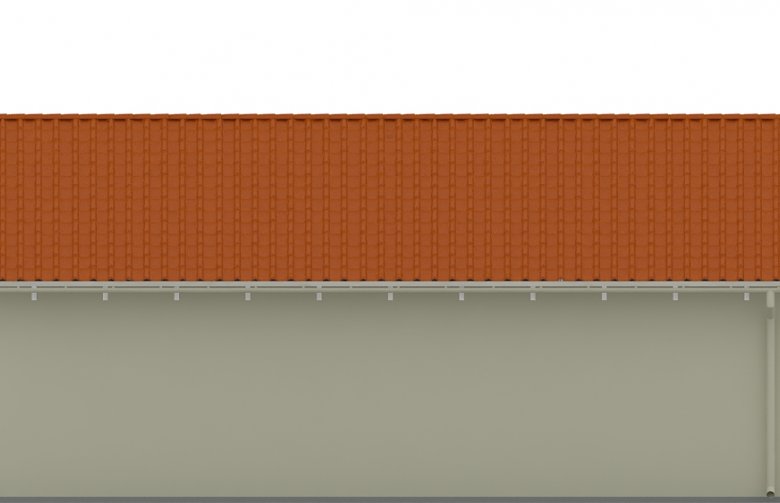 Projekt domu energooszczędnego G123 - Budynek garażowy - elewacja 3