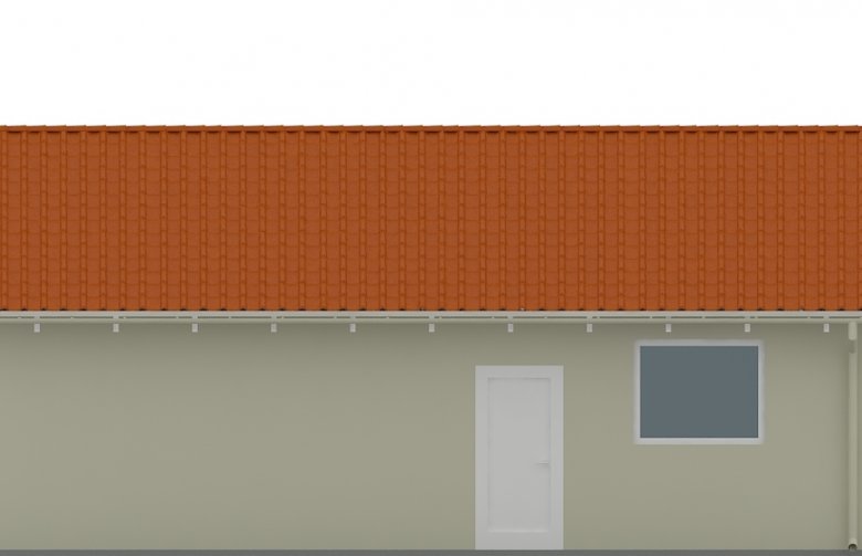 Projekt domu energooszczędnego G123 - Budynek garażowy - elewacja 1