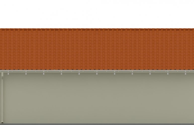 Projekt domu energooszczędnego G123 - Budynek garażowy - elewacja 3