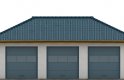 Projekt domu energooszczędnego G124 - Budynek garażowy - elewacja 1