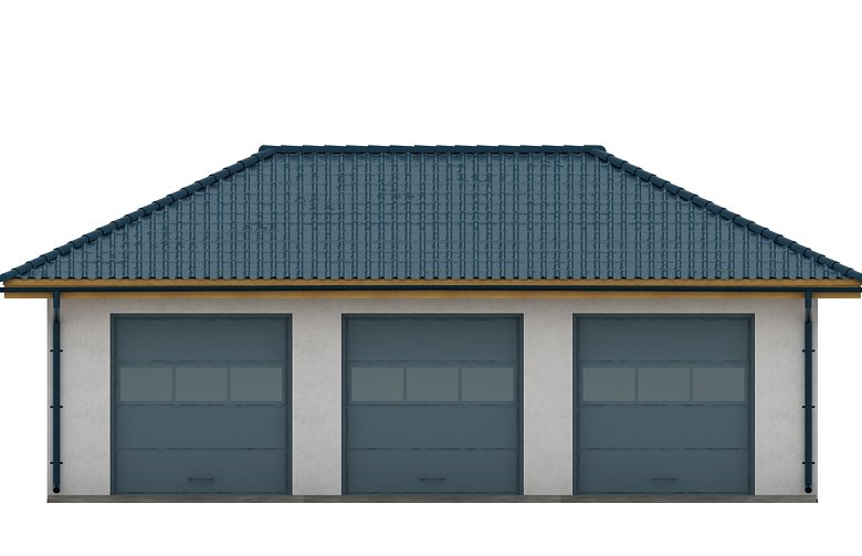 Projekt domu energooszczędnego G124 - Budynek garażowy - elewacja 1