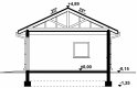 Projekt domu energooszczędnego G124 - Budynek garażowy - przekrój 1