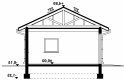 Projekt domu energooszczędnego G124 - Budynek garażowy - przekrój 1