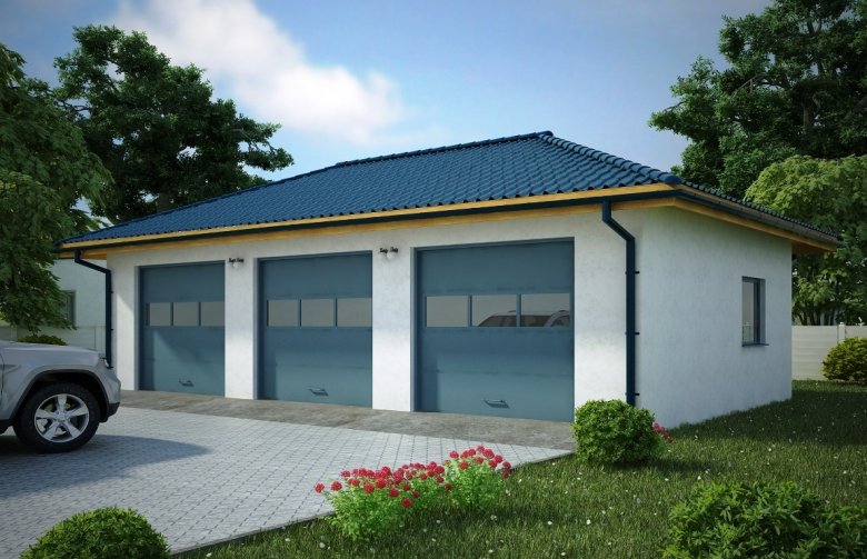 Projekt domu energooszczędnego G124 - Budynek garażowy