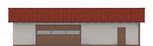 Elewacja projektu G120 - Budynek garażowo - gospodarczy - 1