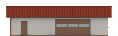 Elewacja projektu G120 - Budynek garażowo - gospodarczy - 1 - wersja lustrzana