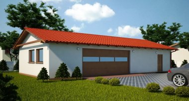 Projekt domu G120 - Budynek garażowo - gospodarczy