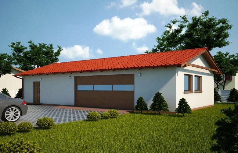 Projekt domu energooszczędnego G120 - Budynek garażowo - gospodarczy