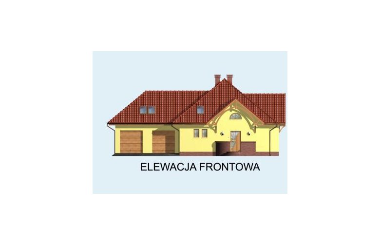 Projekt domu z poddaszem MALAGA - elewacja 1