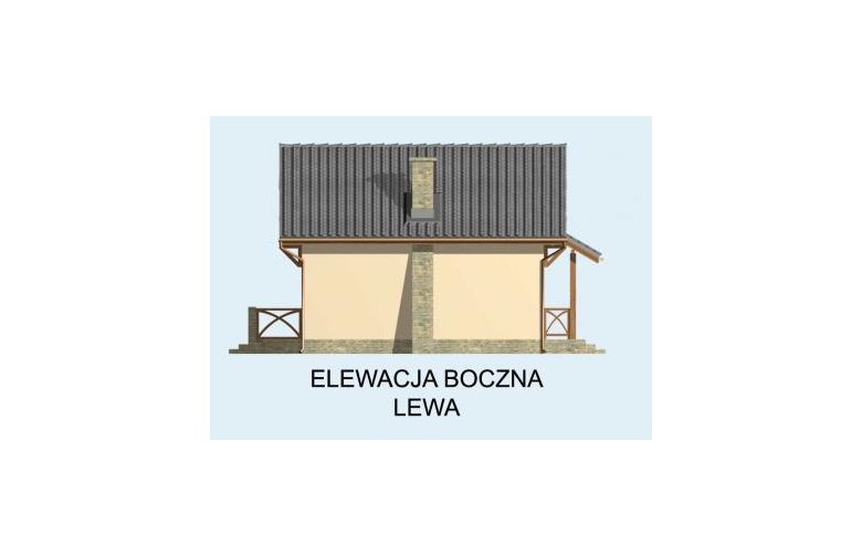 Projekt domu letniskowego LA LORA dom letniskowy - elewacja 2