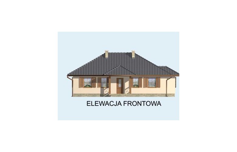 Projekt domu parterowego ELDORADO - elewacja 1